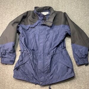 Columbia Womens Medium Double Whammy Jacket Blue Retro Vintage Casual Ski Hike